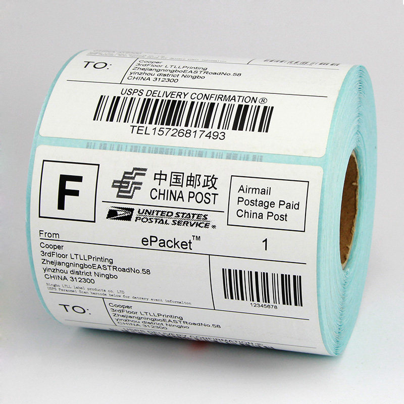Anti-heat sensitive label paper * * Barcode printing dry adhesive paper express delivery slip blank supermarket electronic scale waterproof