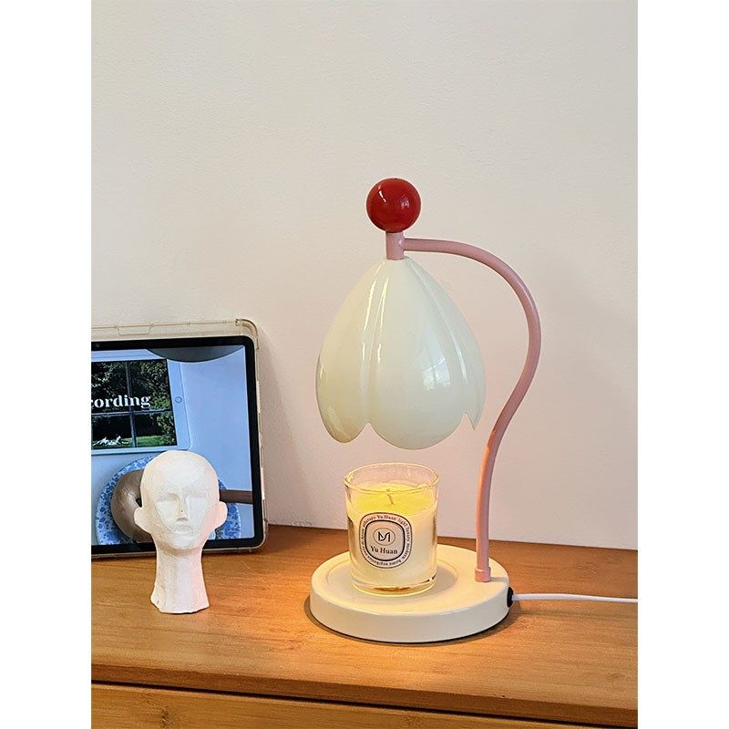 法式创意铃兰香薰融蜡灯复古氛围卧室床头灯无火助眠香氛台灯送礼,淘宝优惠券,粉丝福利购,淘宝优惠卷