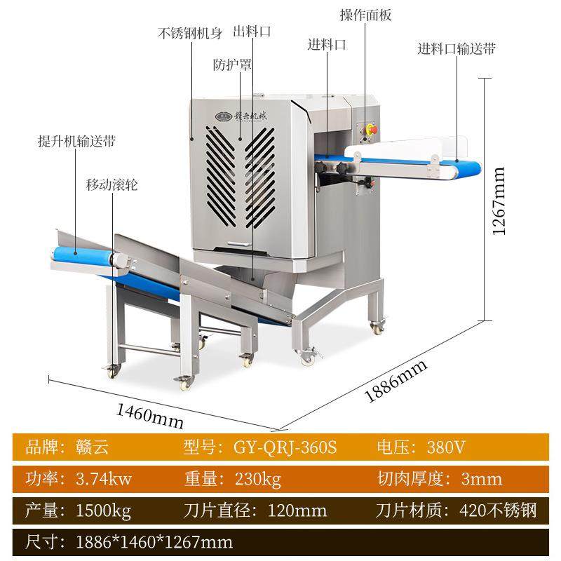 连续式切肉机牛肉鸡肉切肉机不锈钢双刀组一次性切肉丝机,淘宝优惠券,粉丝福利购,淘宝优惠卷