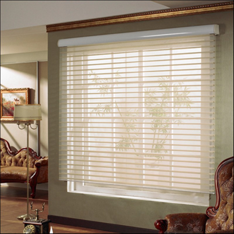 福蝶百叶窗帘卷帘免打孔厕所防水卫生间遮光升降香格里拉帘客厅 - 图0