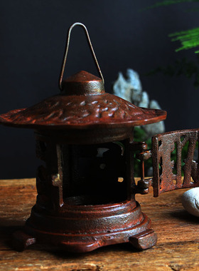 复古做旧灯庭院家居民宿装潢创意工艺品铁艺防锈铸铁小灯