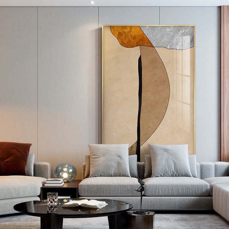 侘寂风客厅装饰画现代大气沙发背景墙面挂画个性抽象落地壁画,淘宝优惠券,粉丝福利购,淘宝优惠卷