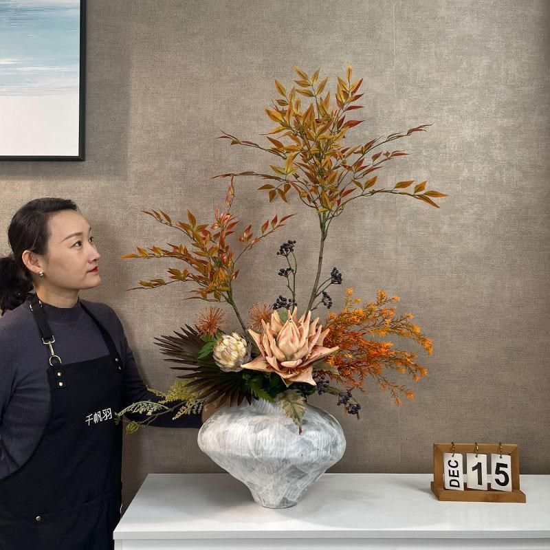 仿真南天竹束客厅玄关摆设假诧寂风艺电视柜大型插装,淘宝优惠券,粉丝福利购,淘宝优惠卷