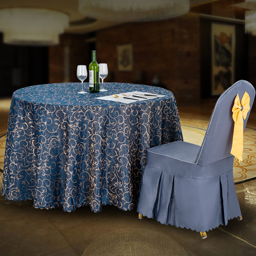 酒店饭店专用餐桌面餐厅圆形大圆桌桌布台布会议防水防油免洗布艺 - 图2