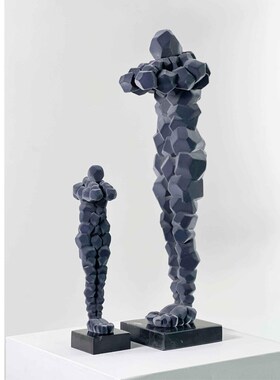 创意植绒物艺术装饰样板间客厅玄关家居饰品软装雕塑