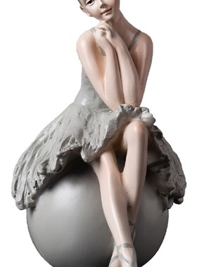 现代创意芭蕾舞者少女孩摆件样板房间卧室公房优雅装饰品小摆设