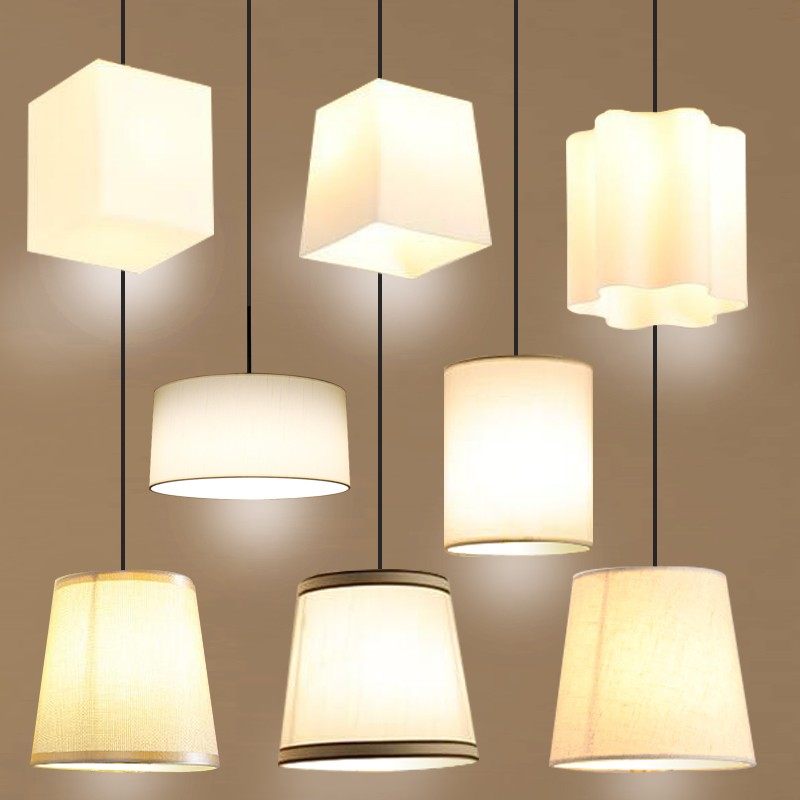现代小吊灯中式亚麻布艺灯罩仿羊皮创意卧室书房定制灯具,淘宝优惠券,粉丝福利购,淘宝优惠卷