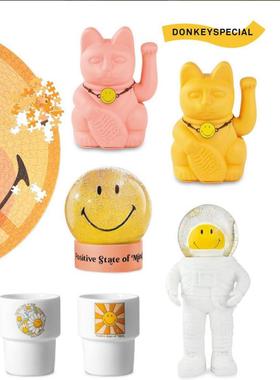 现货简约DONKEY招财猫摆件自动招手开业店铺礼品家居客厅玄关工艺