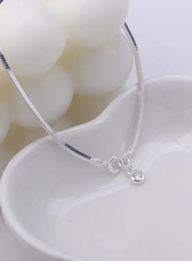 夏季新品新款S925通体纯银圆砖蛇骨手链气质精致夏天手饰生日礼物