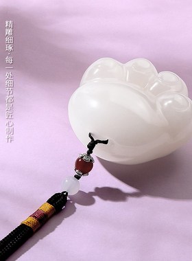 天然玉石猫爪爱文玩创意男女把玩件饰品