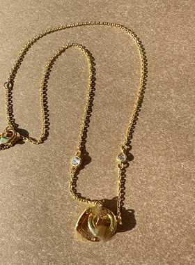 外贸出口单c家新款爱心项链时尚百搭项链简约大气锆石耳钉