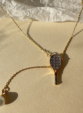 外贸出口单 球拍项链 耳钉 项链首饰 饰品