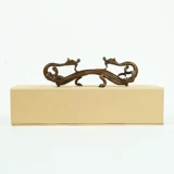 Фу Бисин национальное нематериальное культурное наследие Цюлун Держатель для ручки Держатель для ручки Традиционный метод выплавляемого воска Античная бронза Высококачественная бронзовая ручка