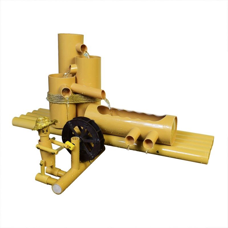 仿竹小人推流水器鱼池鱼缸造景装饰水循环增氧水车送礼,淘宝优惠券,粉丝福利购,淘宝优惠卷