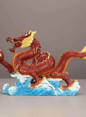 厂铜4瑞龙摆件工艺品汉龙龙腾四海送礼家工工艺品手祥古风