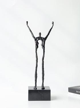 现代简约创抱球板人物样BJ0178间售楼品处桌面电视柜软装意饰工艺