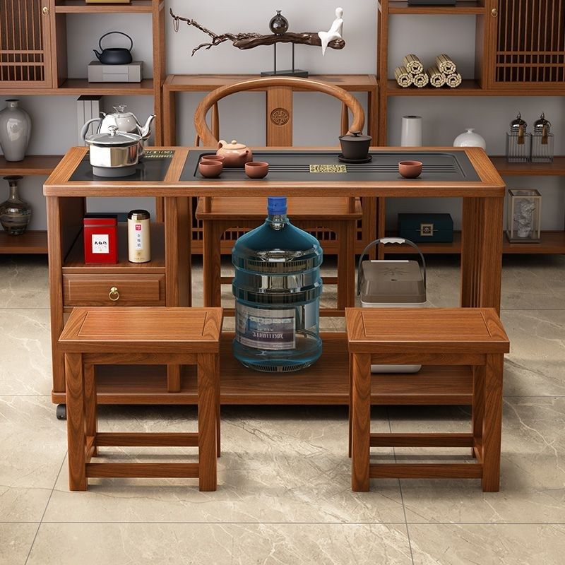 年新款阳台茶桌椅带万向轮全实木茶桌小户型台泡茶,淘宝优惠券,粉丝福利购,淘宝优惠卷