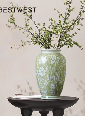 陶瓷客厅装饰桌面入户玄关电视柜装饰品花瓶软装高级感工艺品