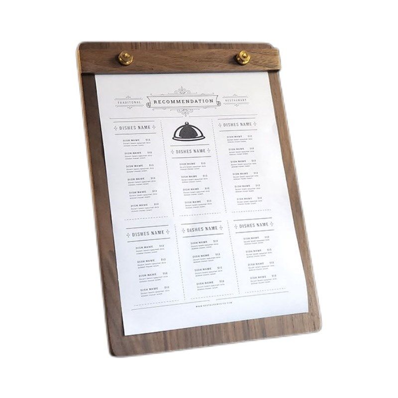 桃复古实木菜单夹板定制菜单价目表餐饮酒水奶茶点单展示桌牌,淘宝优惠券,粉丝福利购,淘宝优惠卷