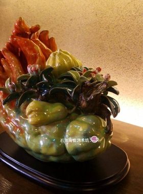 陶瓷佛手瓜手工精品摆件家居玄关店铺开业贺寿发财喜庆得心应手