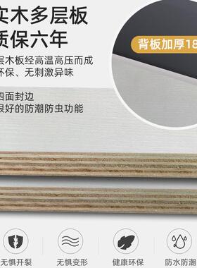 实木多层板推拉门衣柜简约现代卧室家用移门柜子免漆生态板储物柜