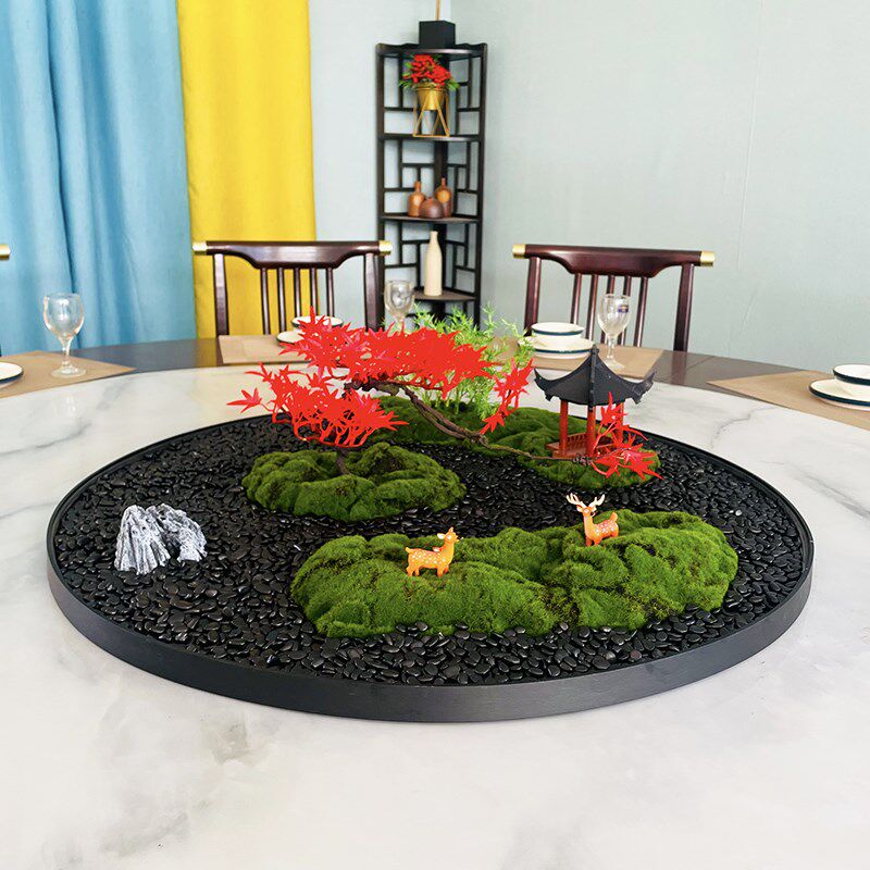 酒店圆桌转盘中间仿真微景观创意山水摆新餐桌,淘宝优惠券,粉丝福利购,淘宝优惠卷