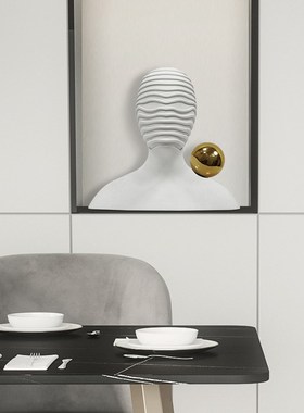 半身人像雕塑抽象人物摆件艺术头像摆设售楼处样板房客厅艺术品