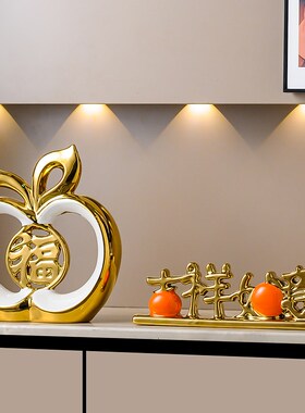 新寓意的吉祥如意玄关酒柜电视柜客厅装饰品