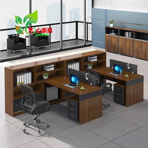 人财务桌办公桌椅职员桌L型卡座2人办公室桌子屏风工位隔断 - 图2