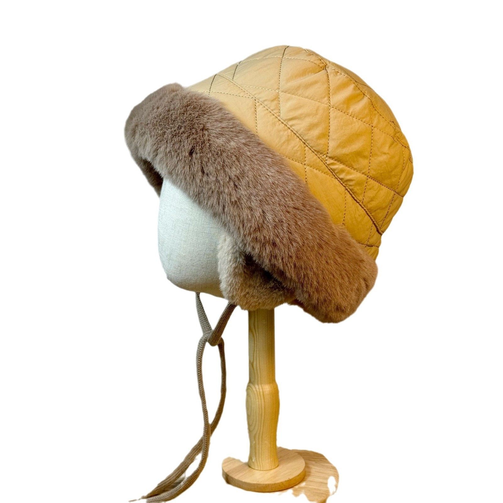 大脸护耳渔夫帽女秋冬季显脸小加绒加厚保暖毛绒盆帽骑车防风帽子,淘宝优惠券,粉丝福利购,淘宝优惠卷