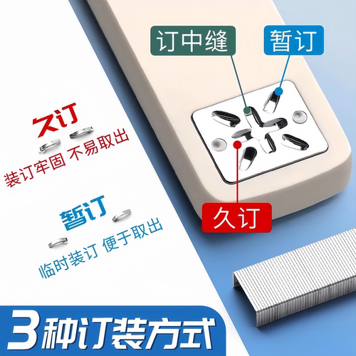 360度可旋转订书机学生用订书器办公用大号加厚钉书机家用型省力 - 图1