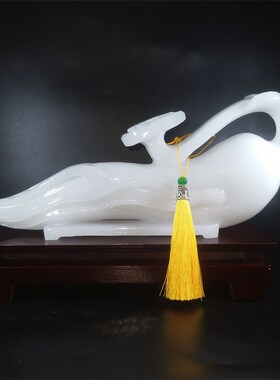 乔迁天然米黄玉白玉石人生事事如意客厅办公室装饰品高端大号