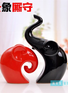 现代家居客厅酒柜小装饰品陶瓷工艺品抽象动物创意新家里