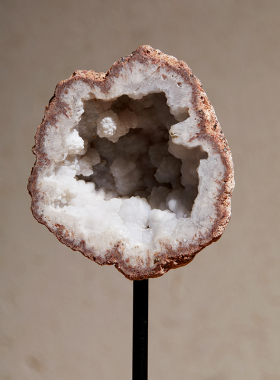 民宿侘寂风软装饰品水晶玛瑙复古客台式座钟桌面时钟