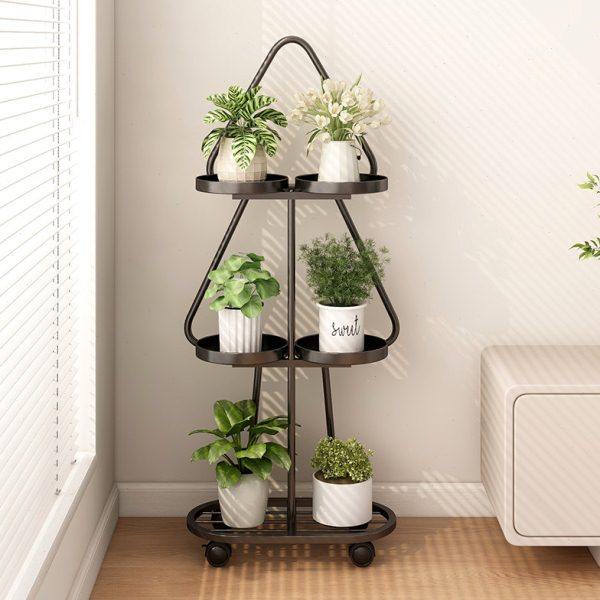 家用铁艺多层阳台置物架高端摆件展示架室内可移动客厅落地式花架,淘宝优惠券,粉丝福利购,淘宝优惠卷