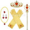 Halloween princess dress costume accessories girls birthday gift crown magic wand ring earrings necklace gloves