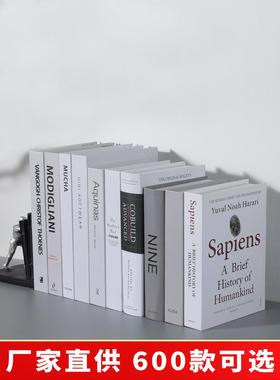 现代简约假书仿真书装饰品摆件书柜书房样板房书本桌面摆设装饰书