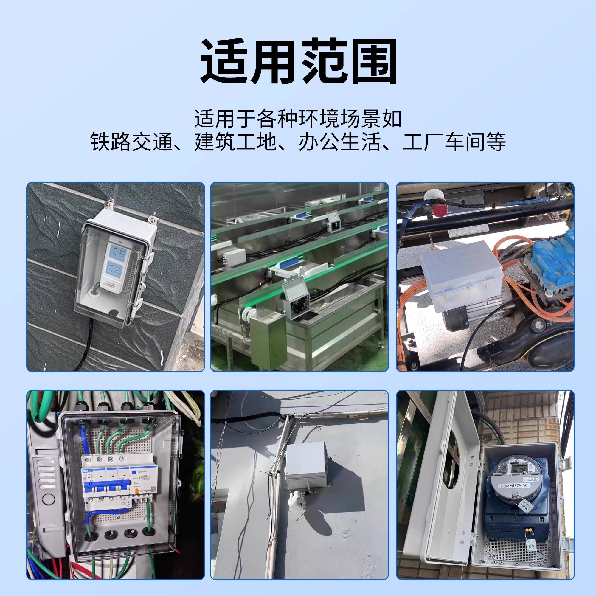 塑料配电箱户外防雨监控电源箱工地明装基业布线控制箱透明防水盒 - 图1