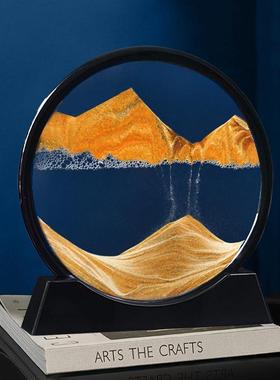 刻字留念礼品流沙画摆件沙漏客厅电视柜桌面装饰品乔迁家居小礼品