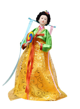 工艺品摆件韩国民俗人偶日韩式家居摆件寸娃娃料理店装饰打鼓