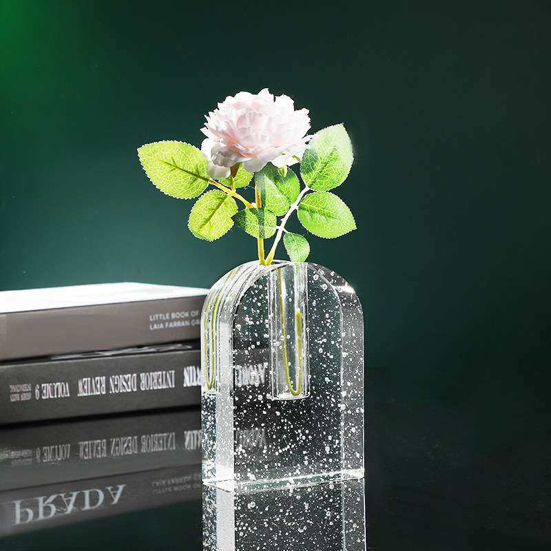 新款家居装饰透明水晶花瓶气泡拱门摆件轻奢简约玻璃工艺品,淘宝优惠券,粉丝福利购,淘宝优惠卷