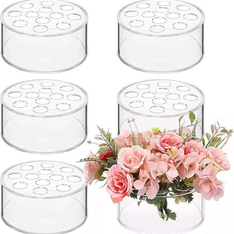亚克力圆形多孔鲜花创意花瓶客厅插花花器餐桌摆件艺术造型ins风,淘宝优惠券,粉丝福利购,淘宝优惠卷