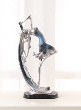 简约现代跳舞女孩摆件优雅舞女人物客厅酒柜装饰品家居工艺礼品