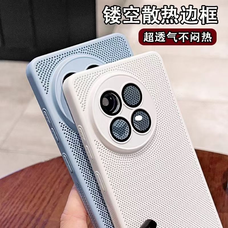 Suitable for OnePlus Ace3 mobile phone case, ultra-thin heat dissipation, OnePlus 13 summer breathable OnePlus13T all-inclusive anti-fall 1+12R/13R simple honeycomb Ace3 high-end frosted 5G men's and women's case