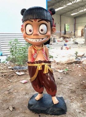 玻璃钢哪咤之魔童降世电影人物雕塑公园商场游乐园电影院装饰