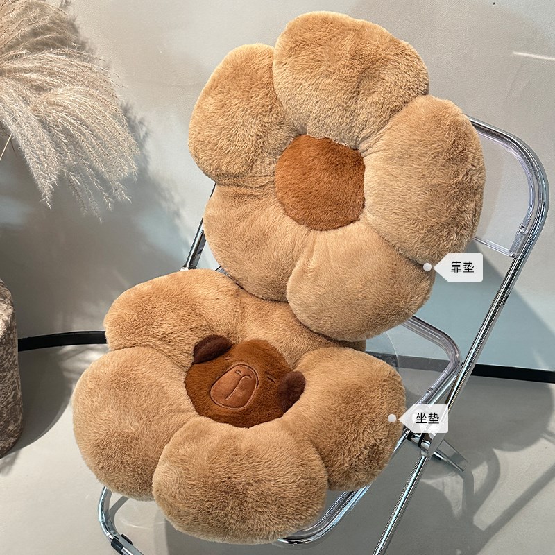 卡皮巴拉坐垫加厚椅子垫屁垫办公室久坐学生教室宿舍座椅垫子座垫 - 图2