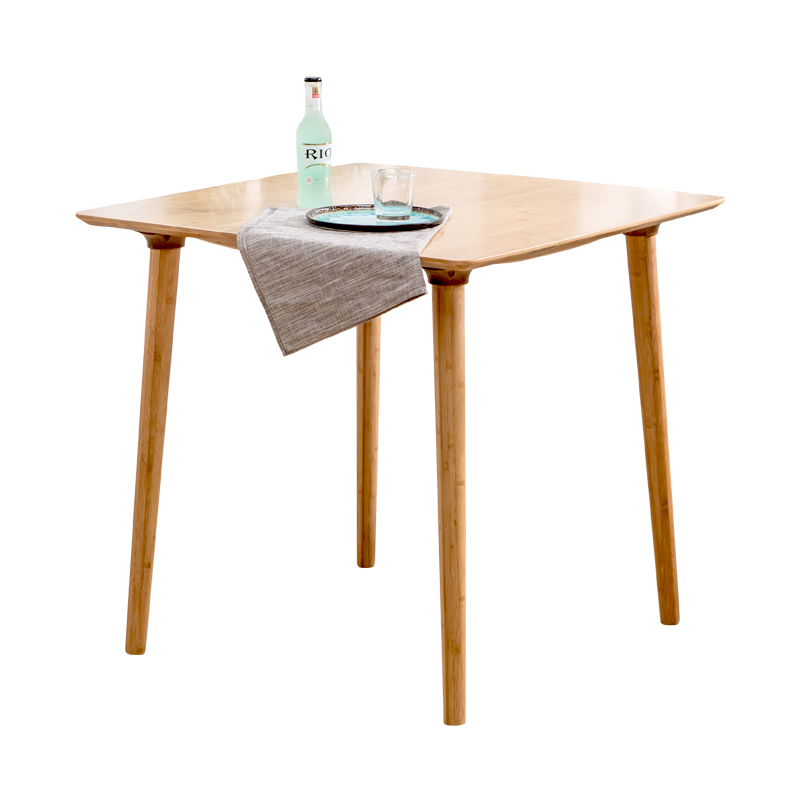 楠竹餐桌小户型现代桌椅圆桌长方形饭桌家用吃饭小桌子木 - 图3