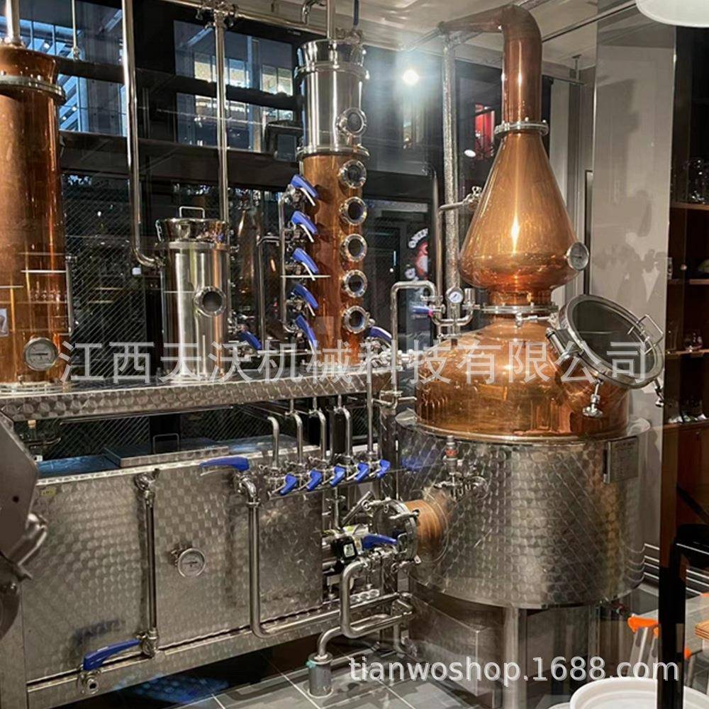 厂家直销500升威士忌蒸馏设备金酒朗姆酒蒸馏器紫铜酿酒设备 - 图0