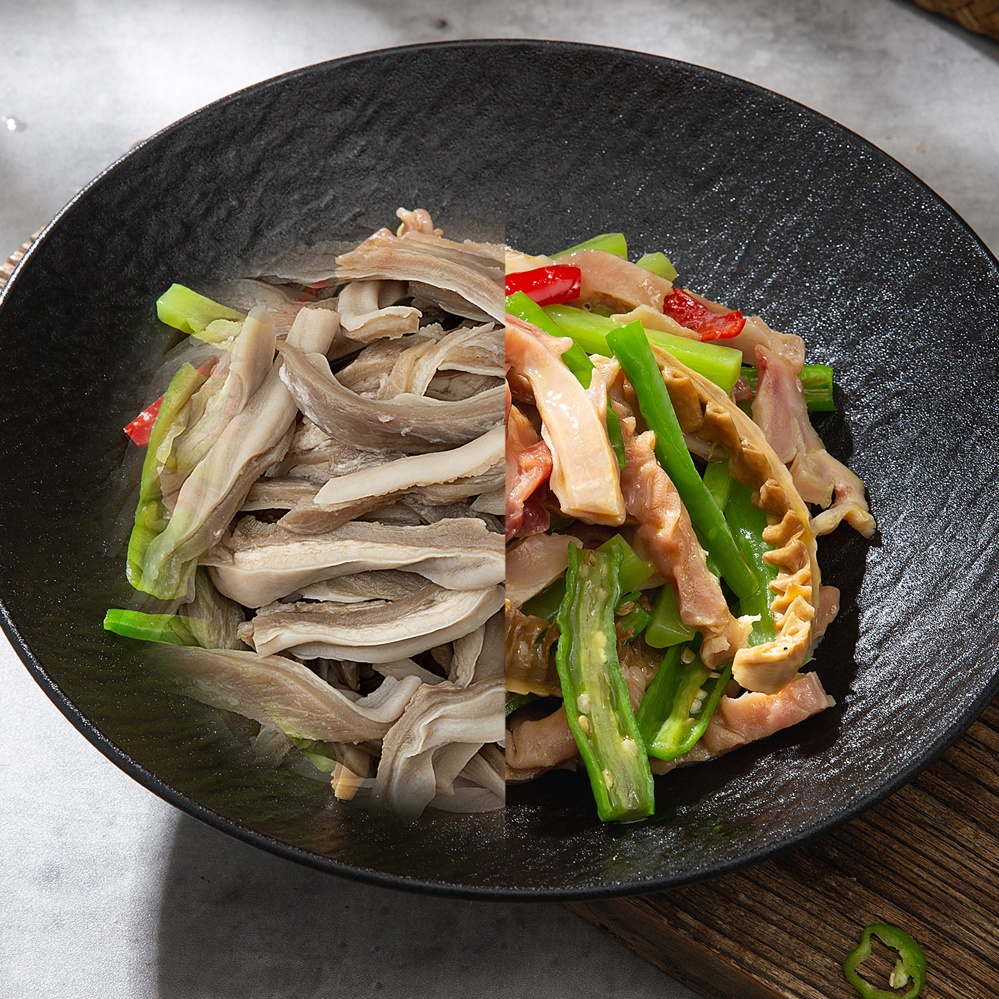 厨百道猪肚头丝9成熟免处理200g/袋*10猪肚头半成品食材新鲜顺丰 - 图0