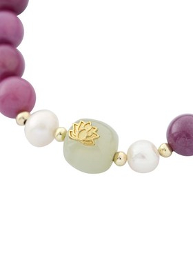 三彩2025新款紫云母手串手链巴洛克淡水珍珠首饰小众轻奢优雅礼物